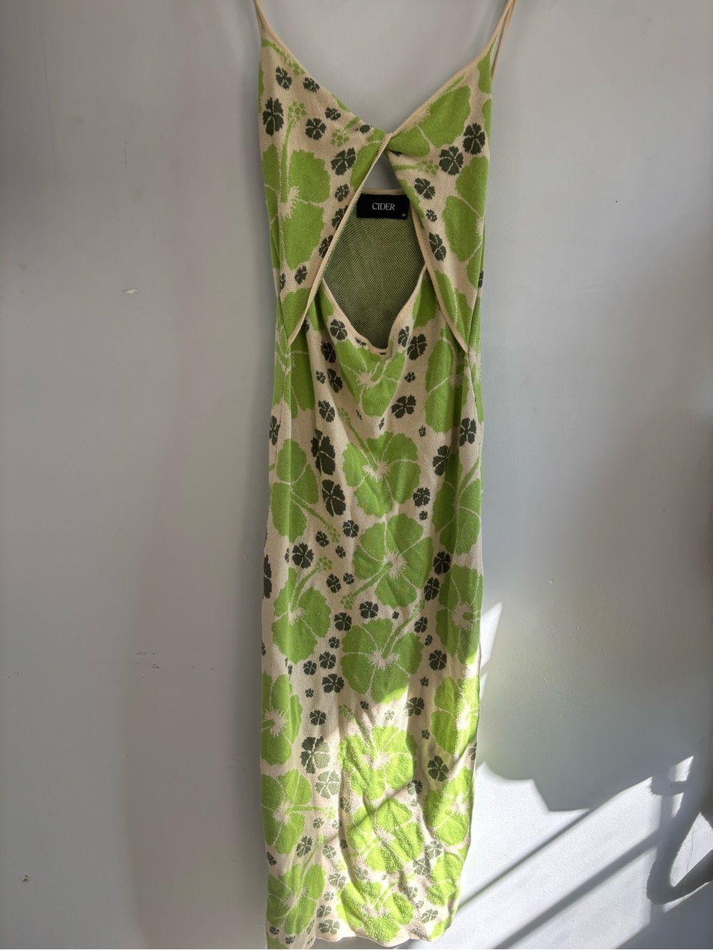 Cider Lime & Cream Floral Knit Dress